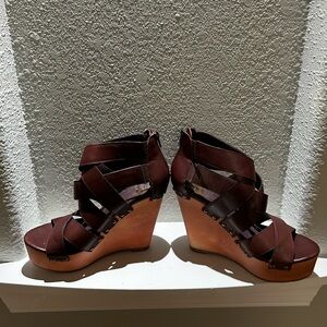 Dolce Vita Dark Brown Wedge Sandals
